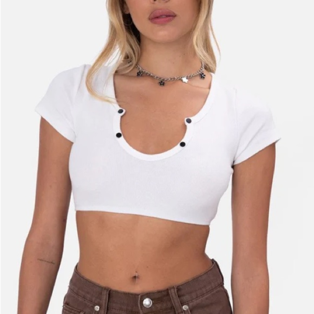 Adika Button Crop Top